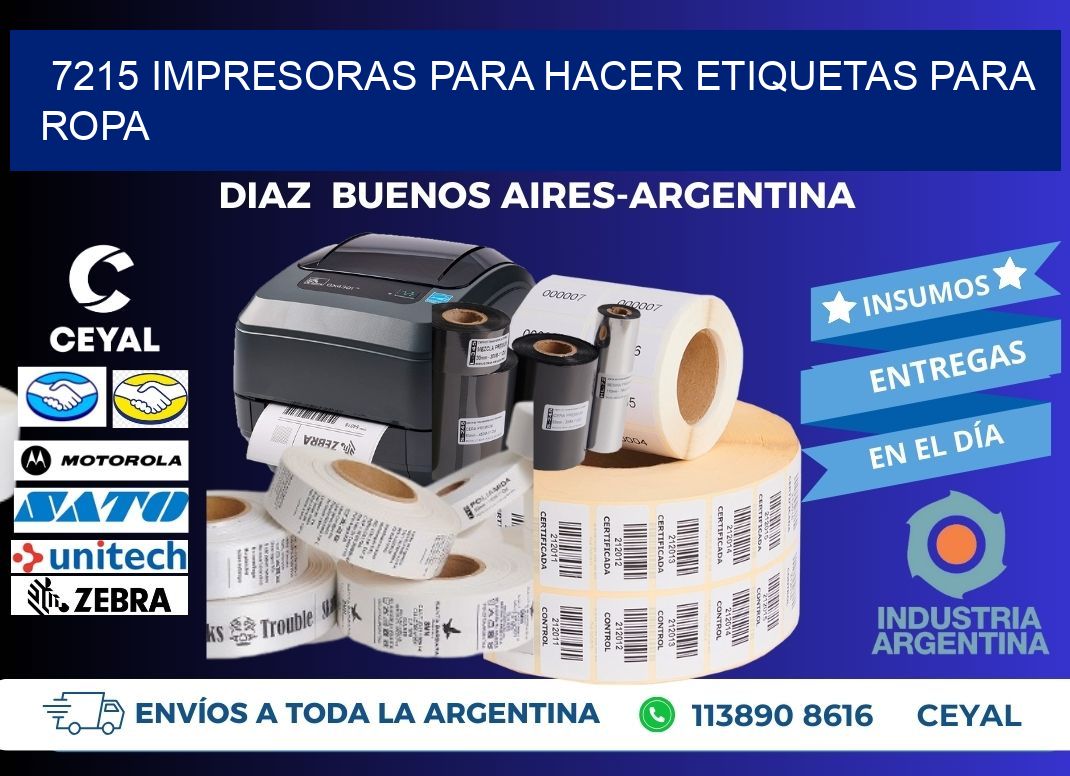 7215 impresoras para hacer etiquetas para ropa