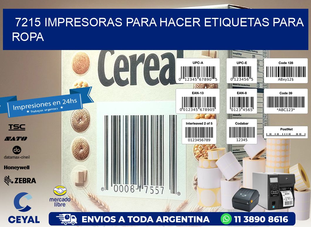 7215 impresoras para hacer etiquetas para ropa