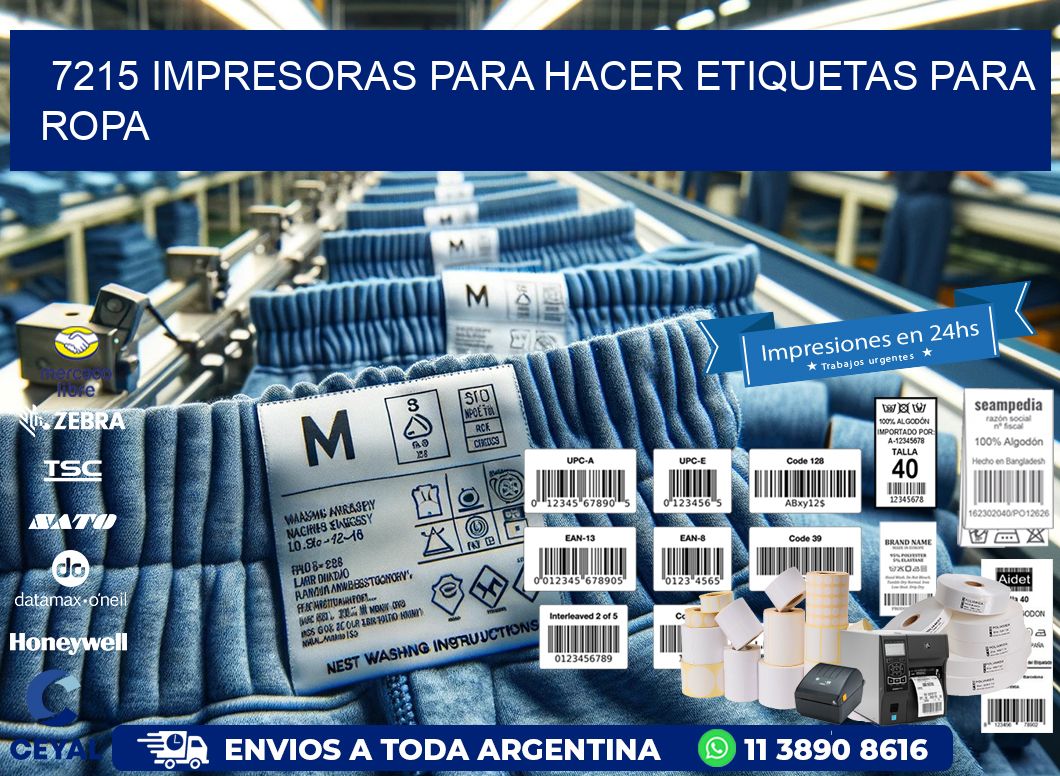 7215 impresoras para hacer etiquetas para ropa