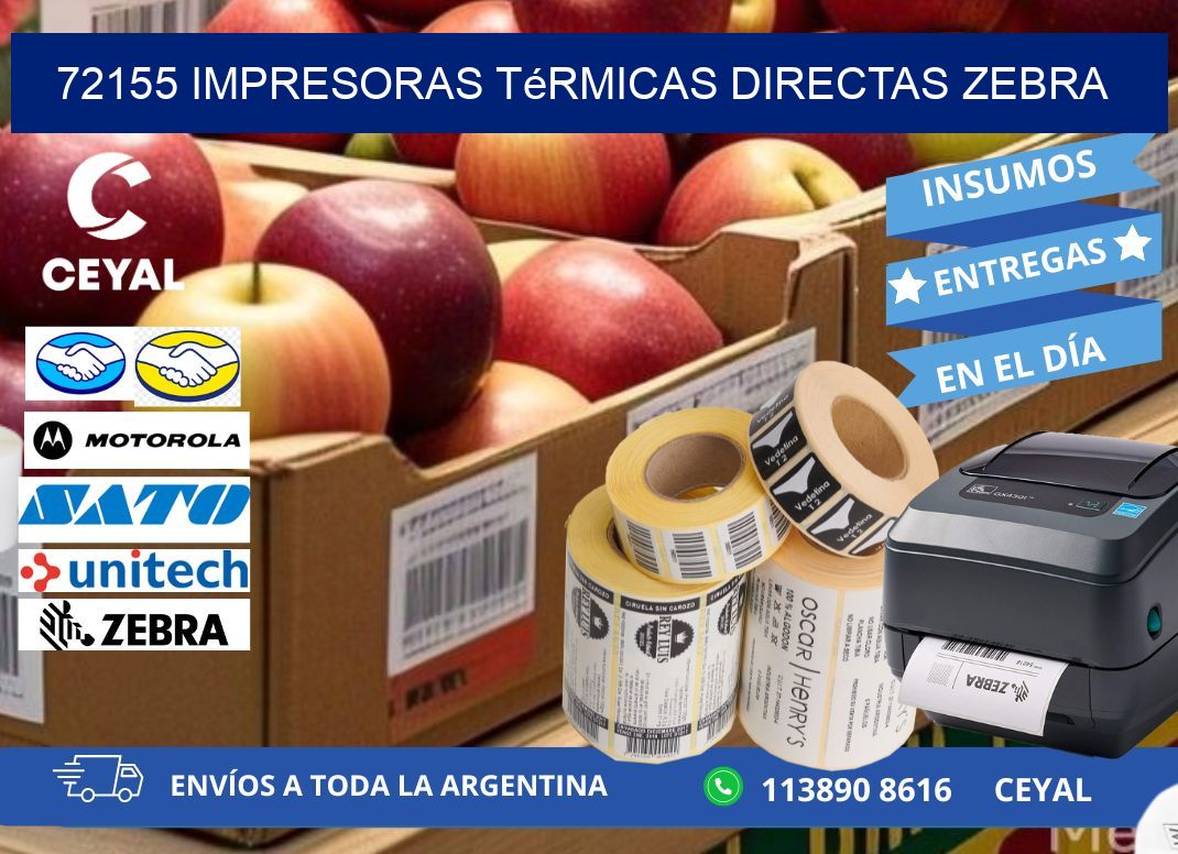 72155 impresoras térmicas directas zebra