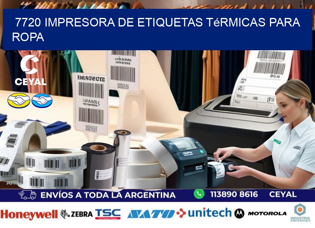 7720 impresora de etiquetas térmicas para ropa