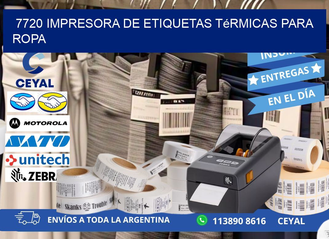 7720 impresora de etiquetas térmicas para ropa