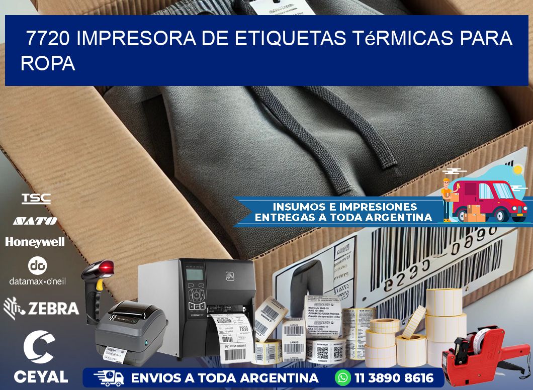 7720 impresora de etiquetas térmicas para ropa