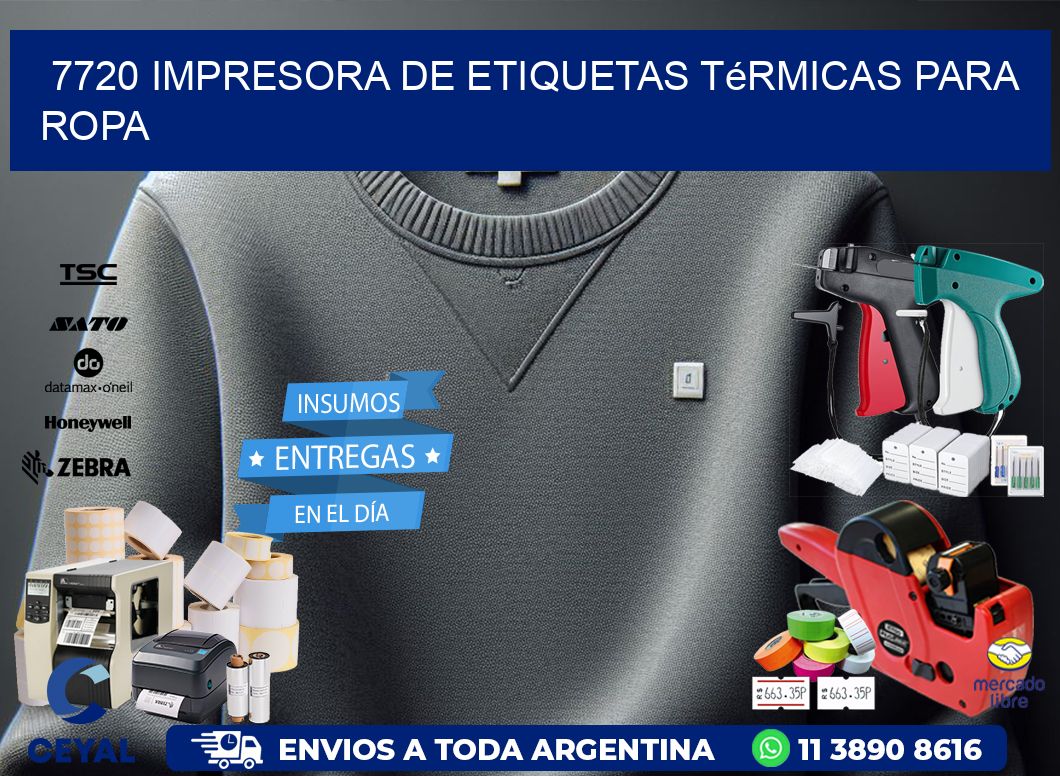 7720 impresora de etiquetas térmicas para ropa