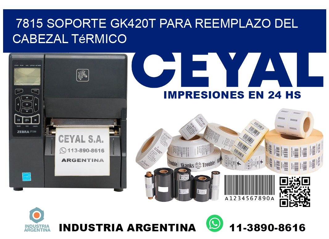 7815 soporte gk420t para reemplazo del cabezal térmico