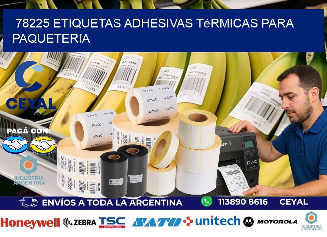 78225 etiquetas adhesivas térmicas para paquetería
