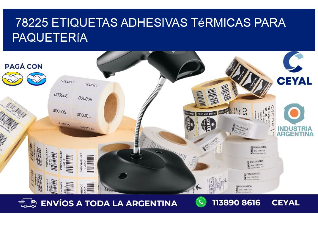 78225 etiquetas adhesivas térmicas para paquetería