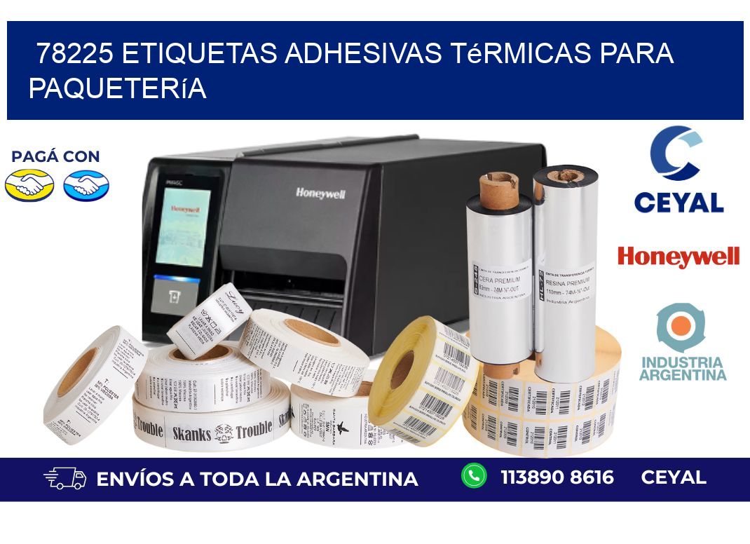 78225 etiquetas adhesivas térmicas para paquetería