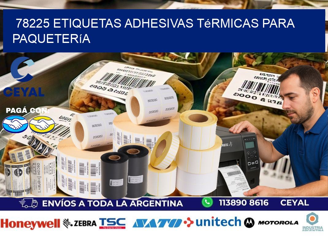 78225 etiquetas adhesivas térmicas para paquetería