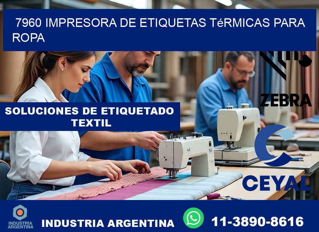 7960 impresora de etiquetas térmicas para ropa