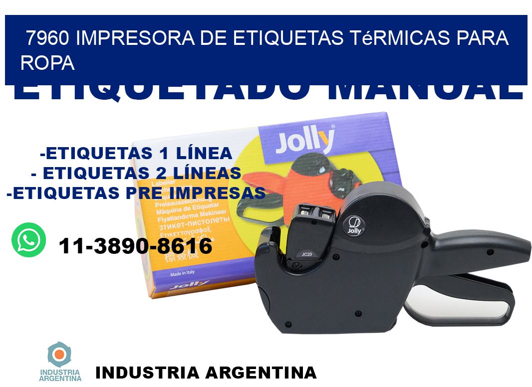 7960 impresora de etiquetas térmicas para ropa