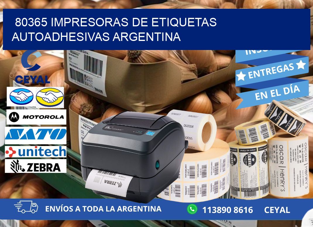 80365 Impresoras de etiquetas autoadhesivas argentina