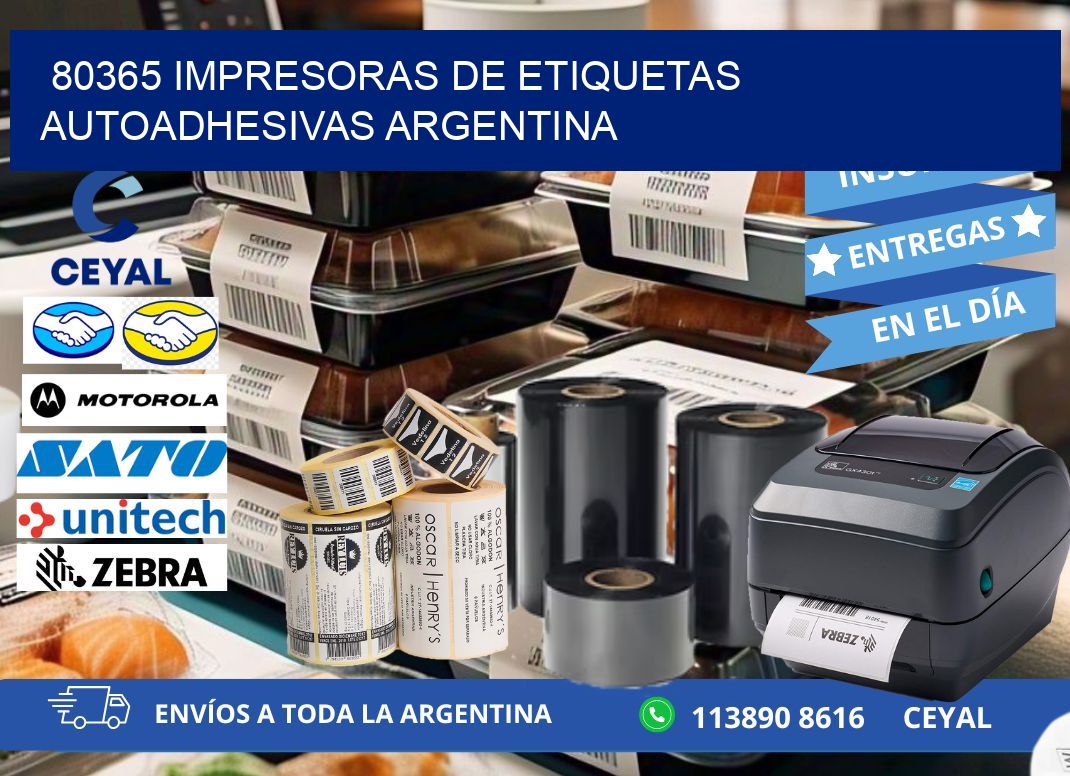 80365 Impresoras de etiquetas autoadhesivas argentina