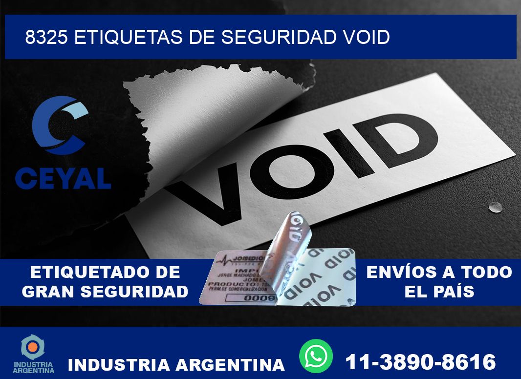 8325 etiquetas de seguridad void