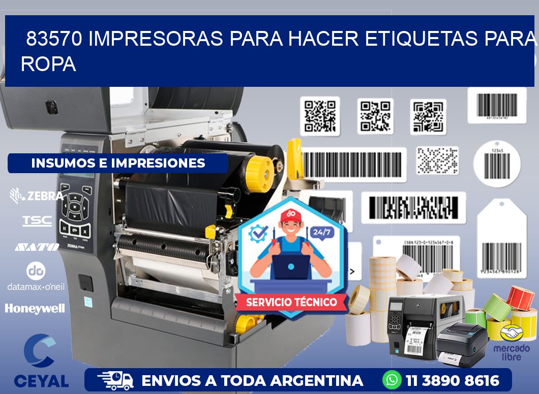 83570 impresoras para hacer etiquetas para ropa