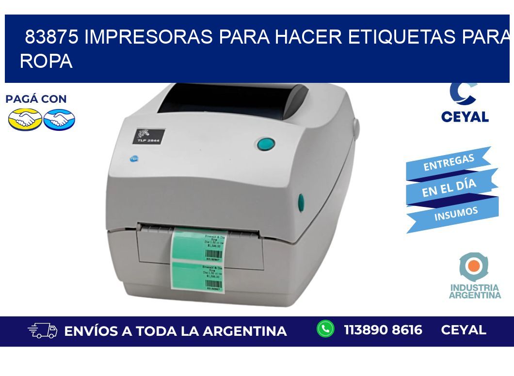 83875 impresoras para hacer etiquetas para ropa
