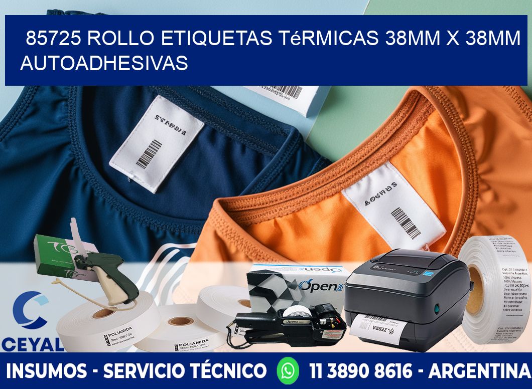 85725 Rollo Etiquetas Térmicas 38mm X 38mm Autoadhesivas