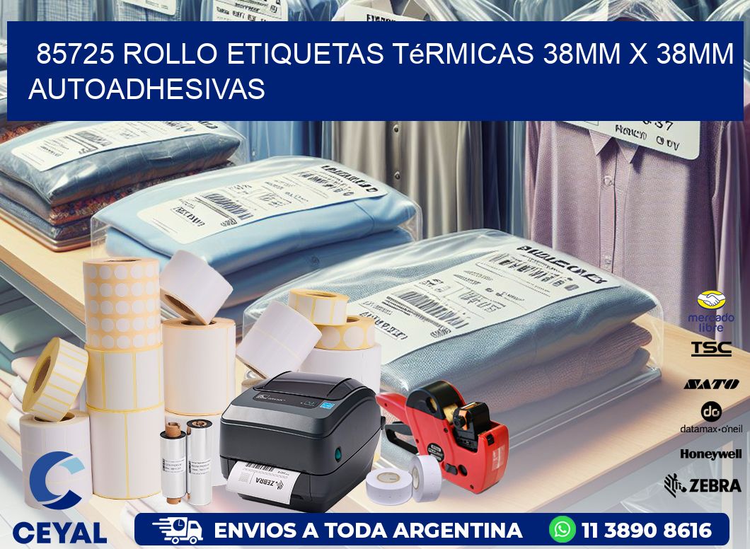 85725 Rollo Etiquetas Térmicas 38mm X 38mm Autoadhesivas