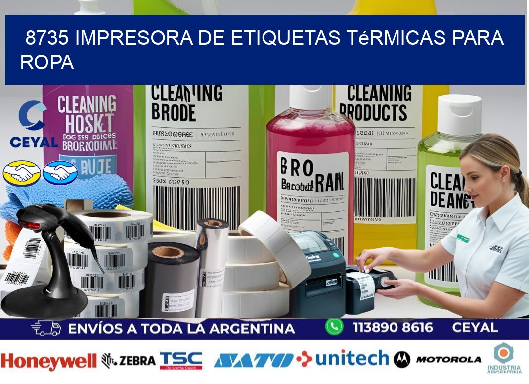 8735 impresora de etiquetas térmicas para ropa