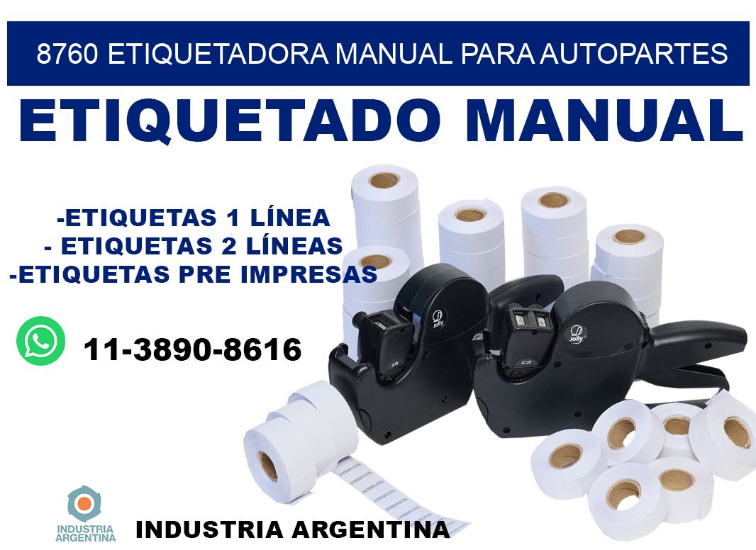 8760 etiquetadora manual para autopartes