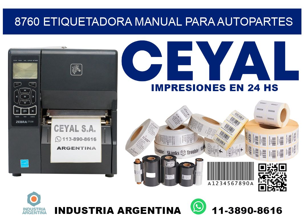 8760 etiquetadora manual para autopartes