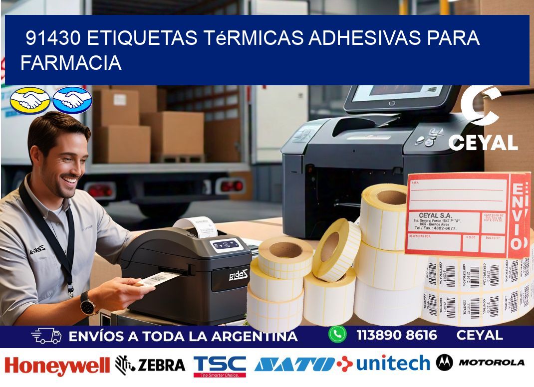 91430 etiquetas térmicas adhesivas para farmacia