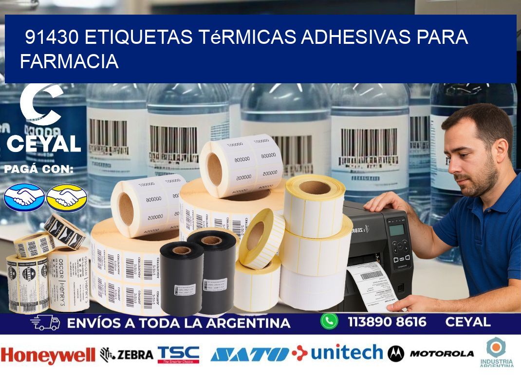 91430 etiquetas térmicas adhesivas para farmacia