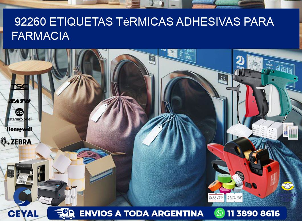 92260 etiquetas térmicas adhesivas para farmacia