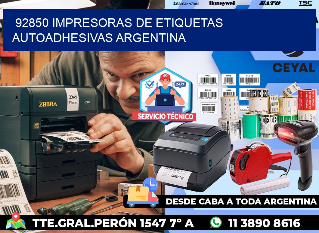 92850 Impresoras de etiquetas autoadhesivas argentina