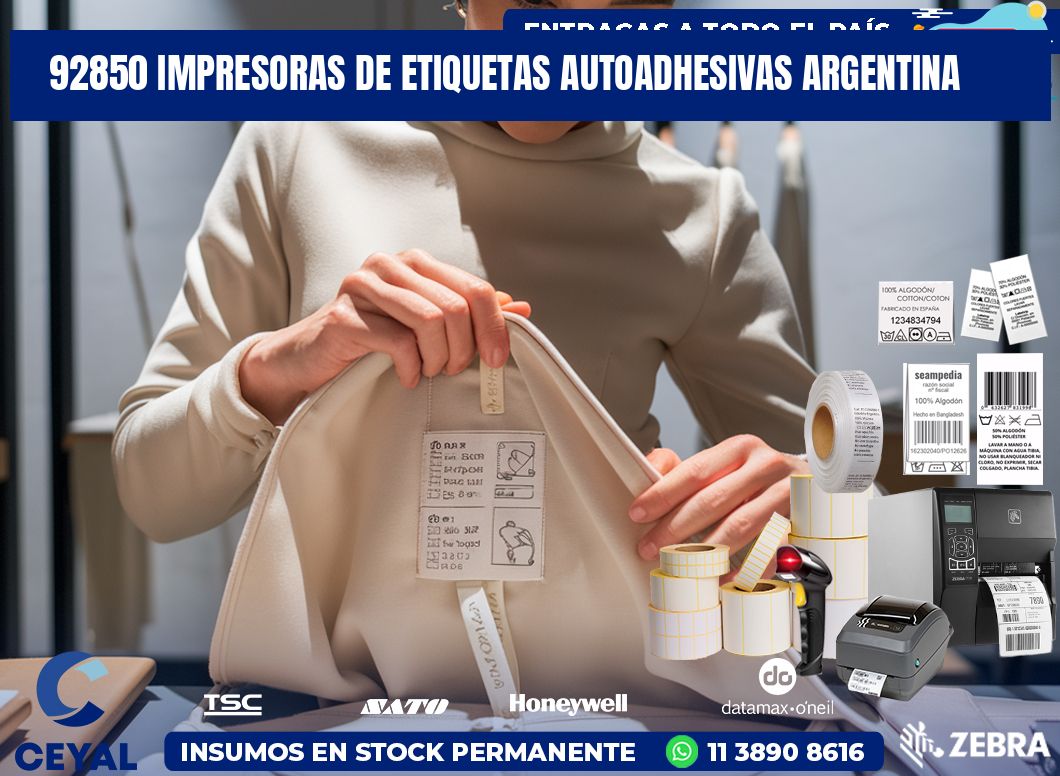 92850 Impresoras de etiquetas autoadhesivas argentina