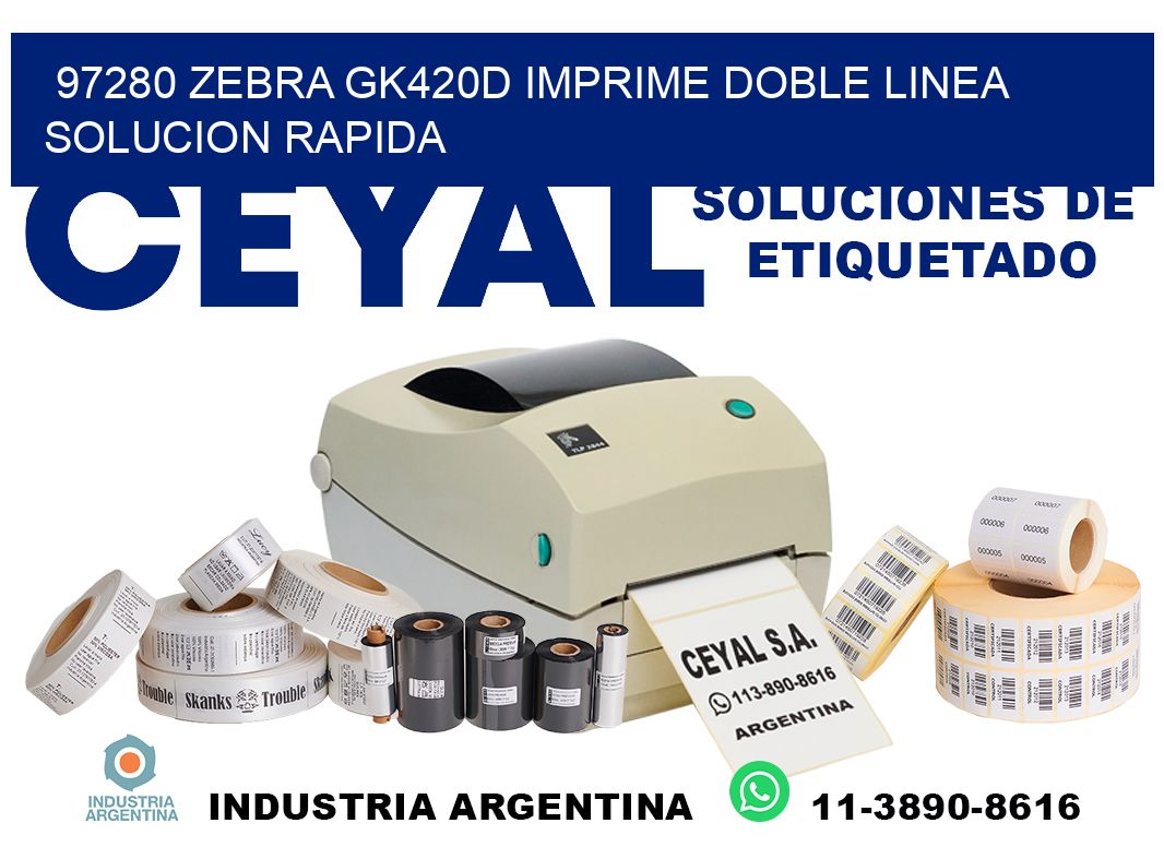 97280 zebra gk420d imprime doble linea solucion rapida