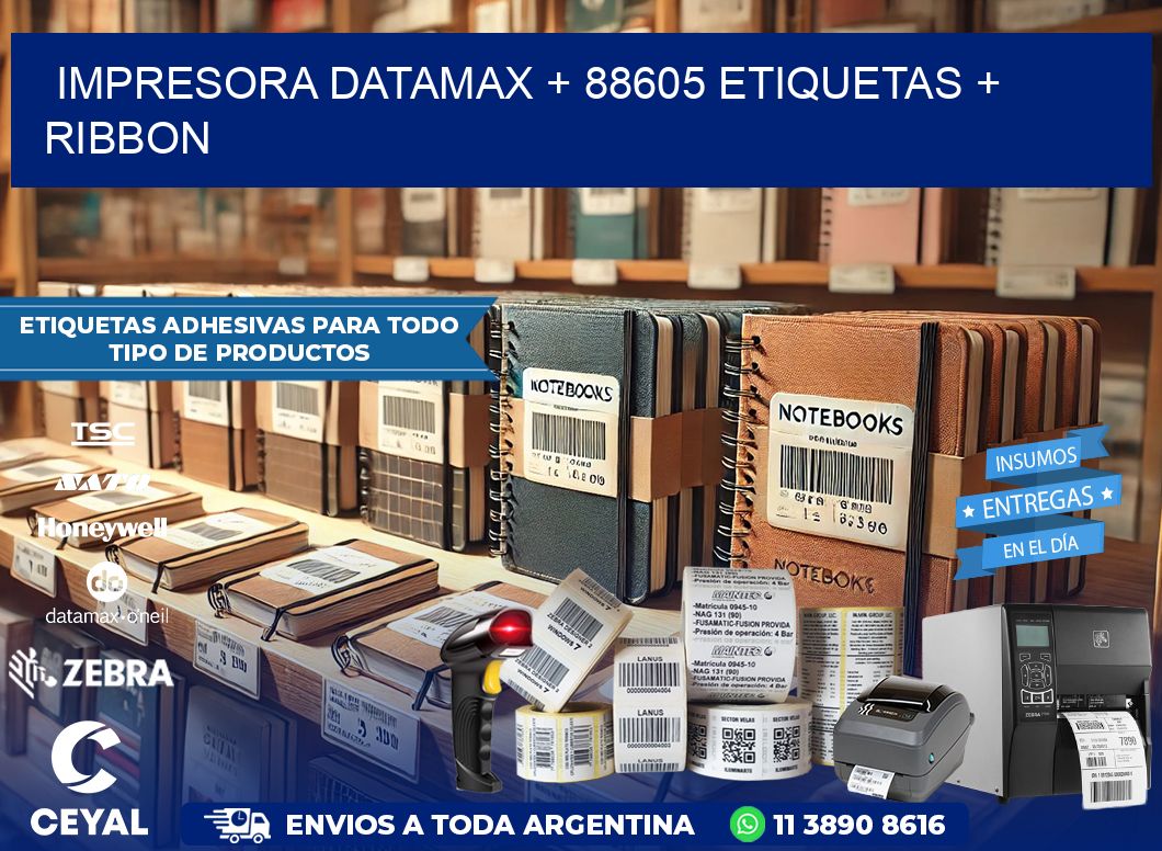 impresora DATAMAX + 88605 etiquetas + ribbon