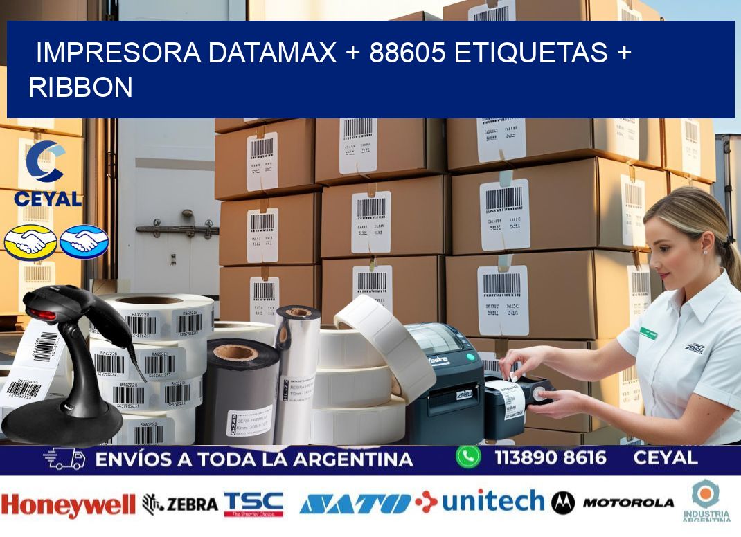 impresora DATAMAX + 88605 etiquetas + ribbon