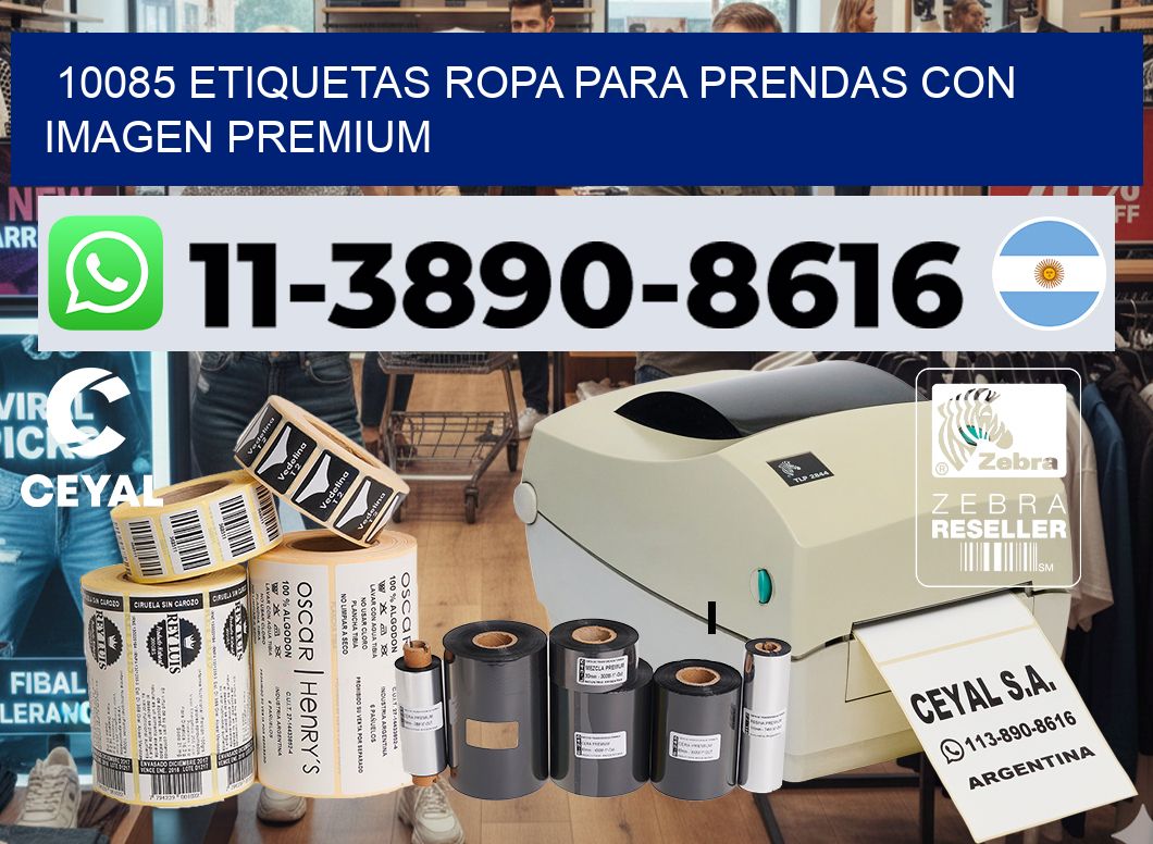 10085 Etiquetas ropa para prendas con imagen premium