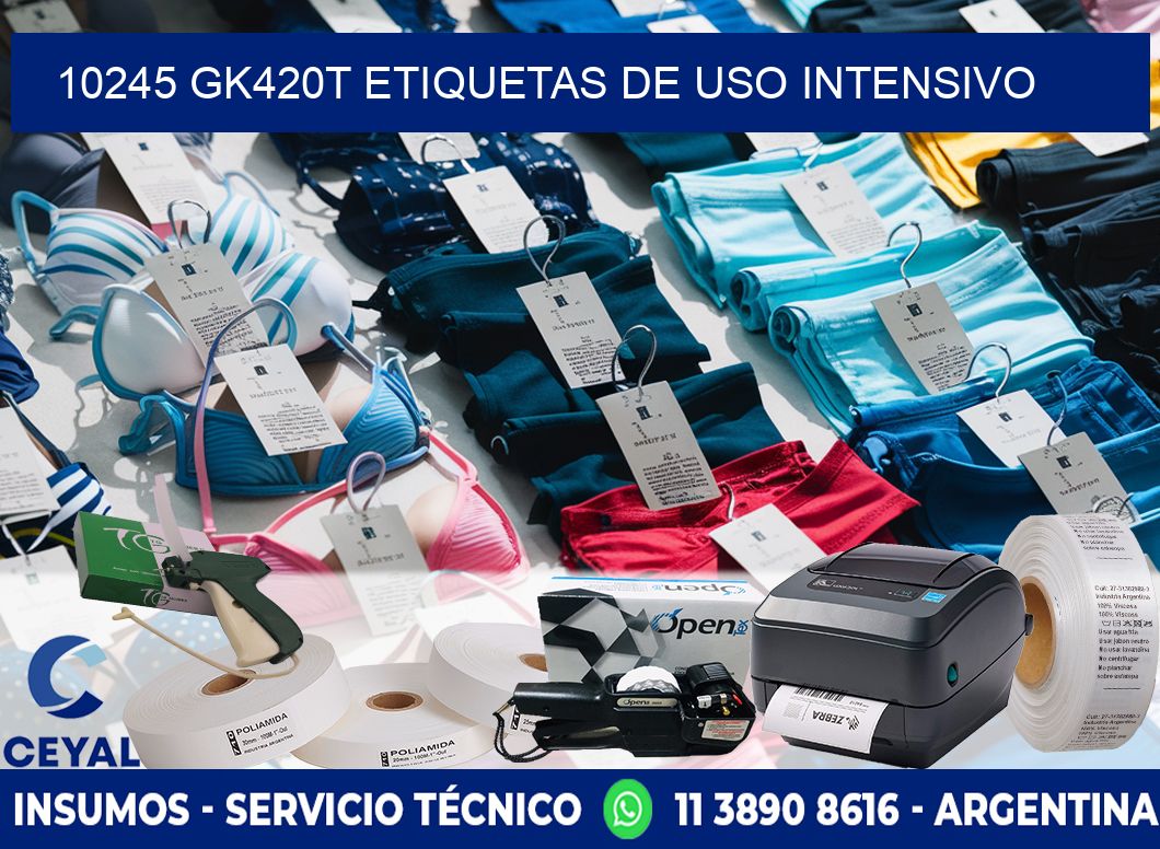 10245 gk420t etiquetas de uso intensivo
