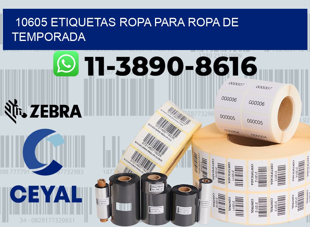 10605 Etiquetas ropa para ropa de temporada