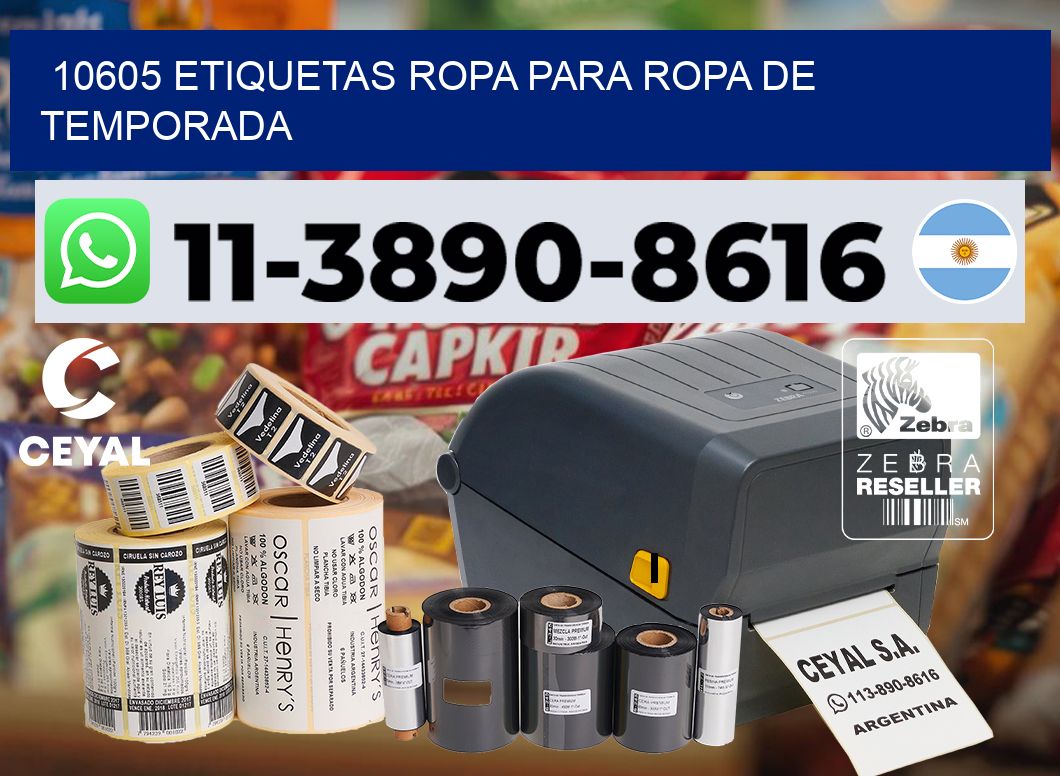 10605 Etiquetas ropa para ropa de temporada