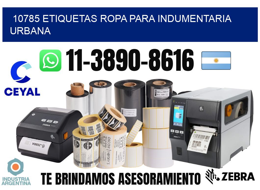 10785 Etiquetas ropa para indumentaria urbana