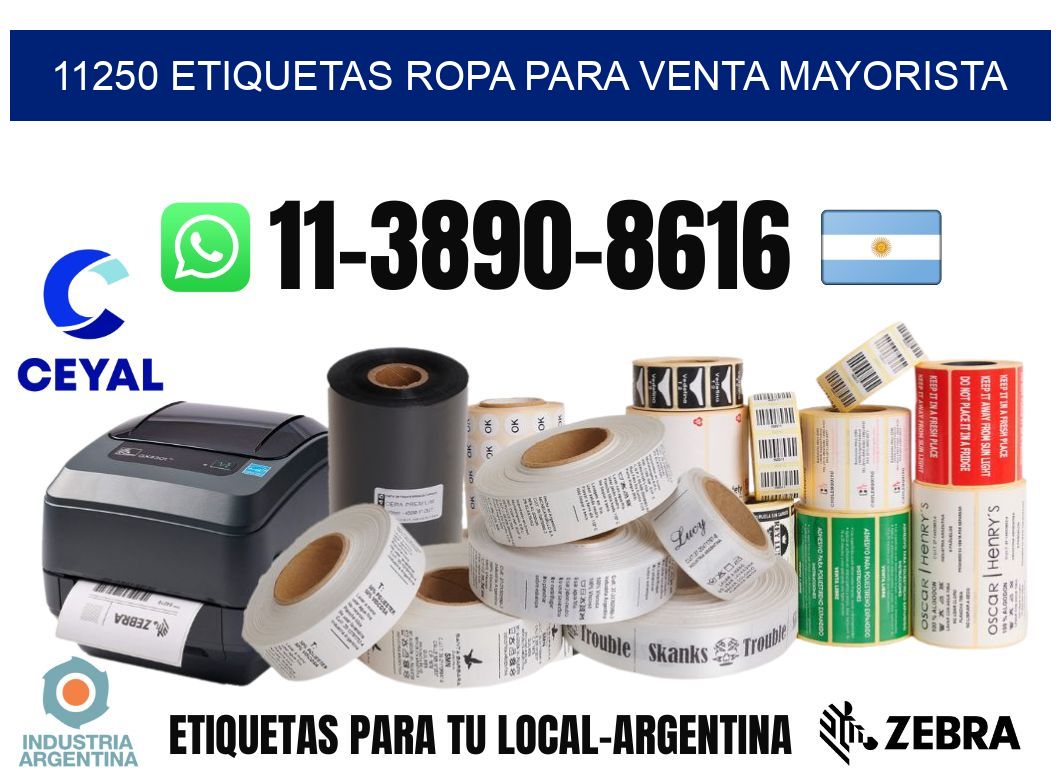 11250 Etiquetas ropa para venta mayorista