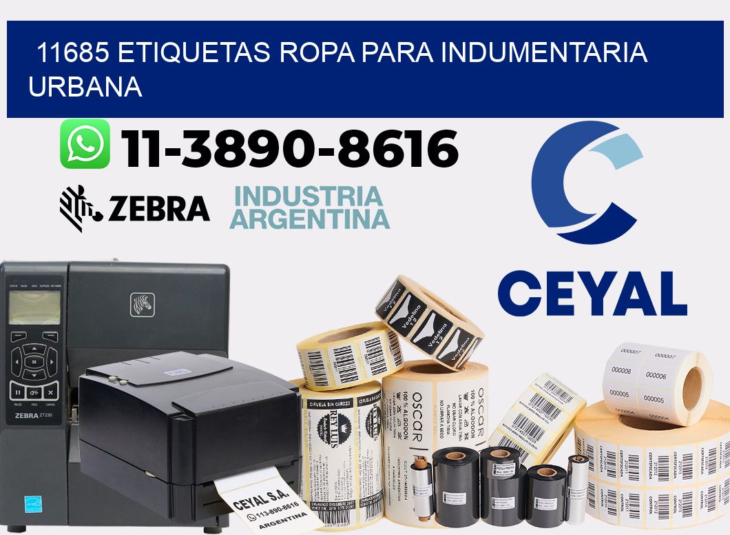 11685 Etiquetas ropa para indumentaria urbana