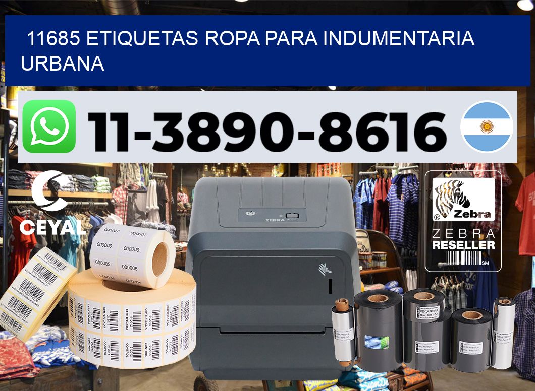 11685 Etiquetas ropa para indumentaria urbana