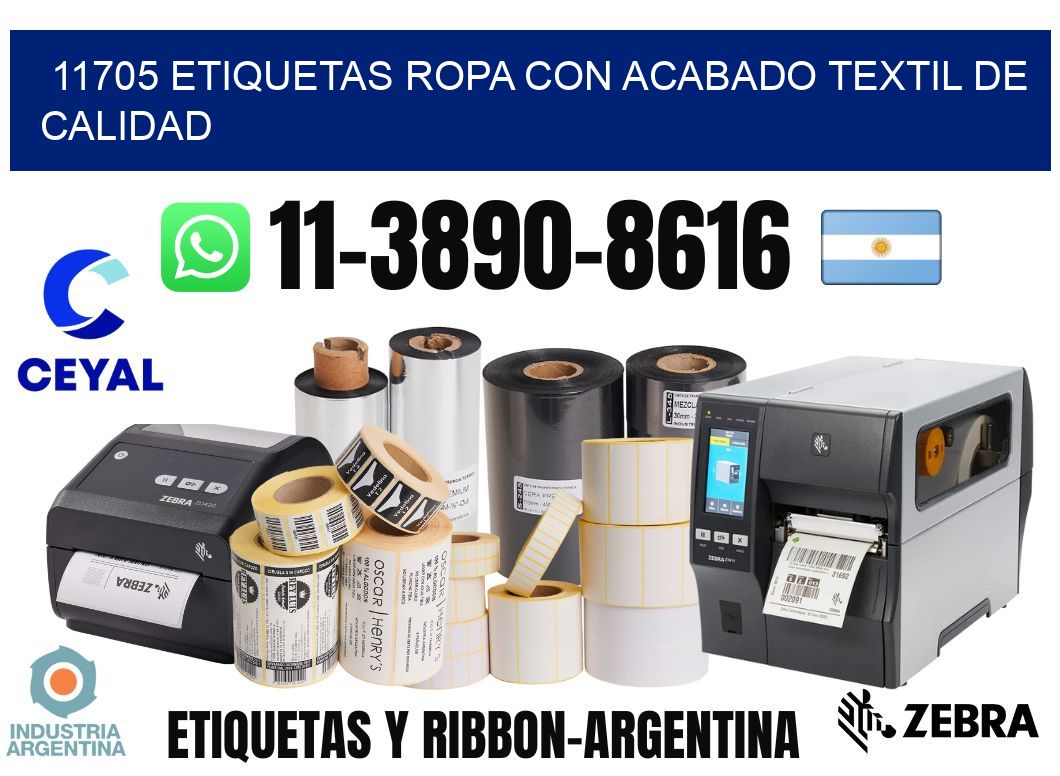 11705 Etiquetas ropa con acabado textil de calidad
