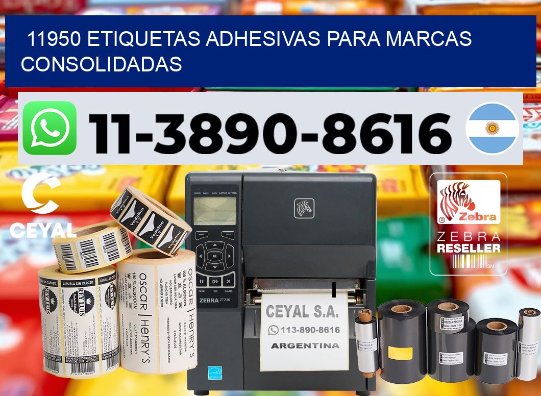 11950 Etiquetas adhesivas para marcas consolidadas