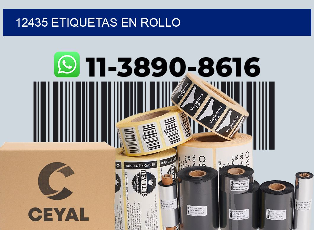 12435 etiquetas en rollo