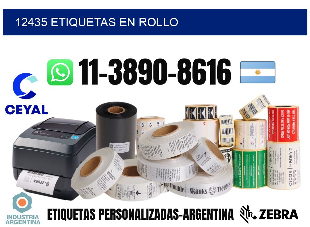 12435 etiquetas en rollo