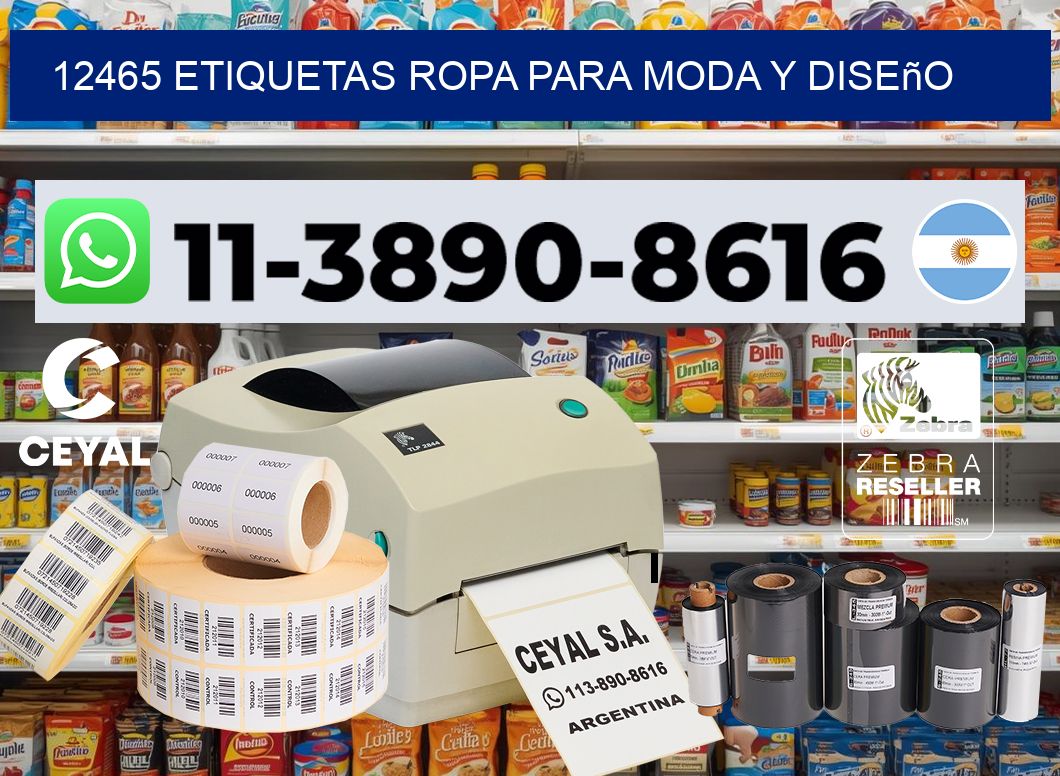 12465 Etiquetas ropa para moda y diseño