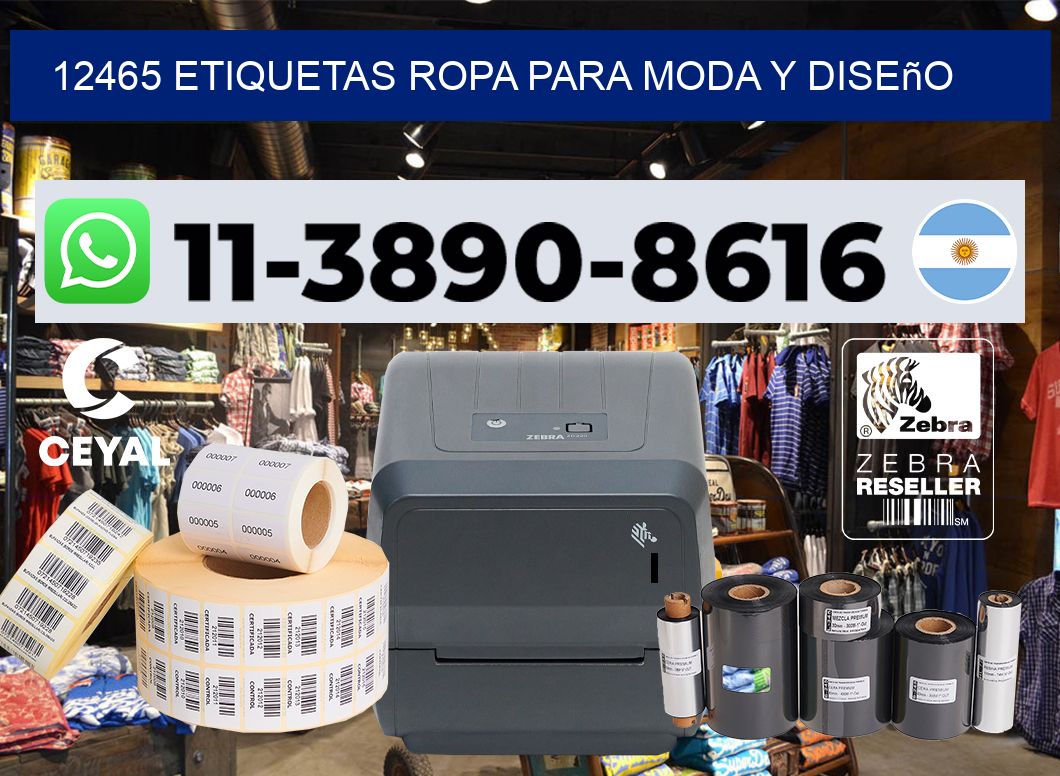 12465 Etiquetas ropa para moda y diseño