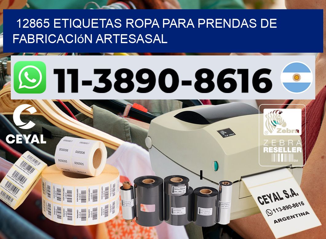 12865 Etiquetas ropa para prendas de fabricación artesasal