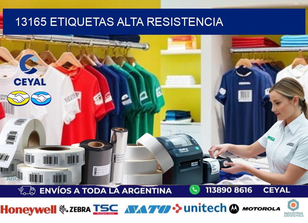 13165 etiquetas alta resistencia