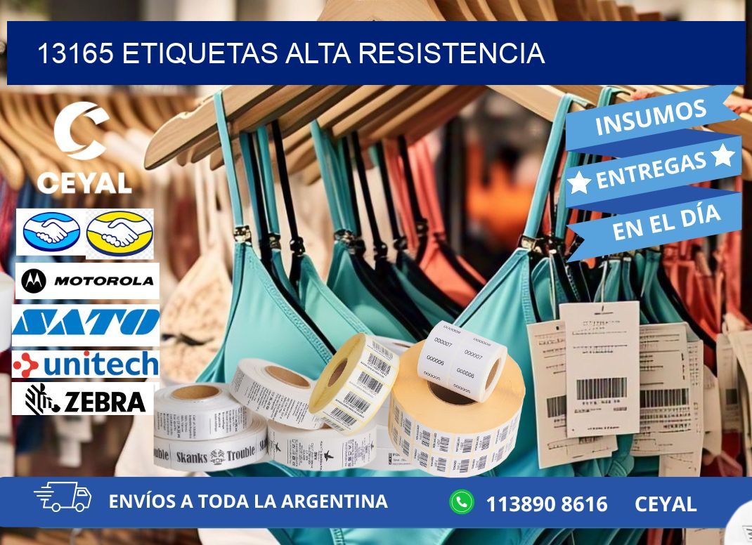13165 etiquetas alta resistencia